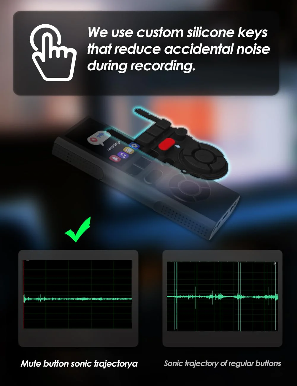 64GB Jaswill Digital Voice Recorder with Playback Long Battery 2-inch Screen MP3 Audio Recording for Meetings Lectures and Interviews Portable USB Recording Device with Voice Activation - Image 4