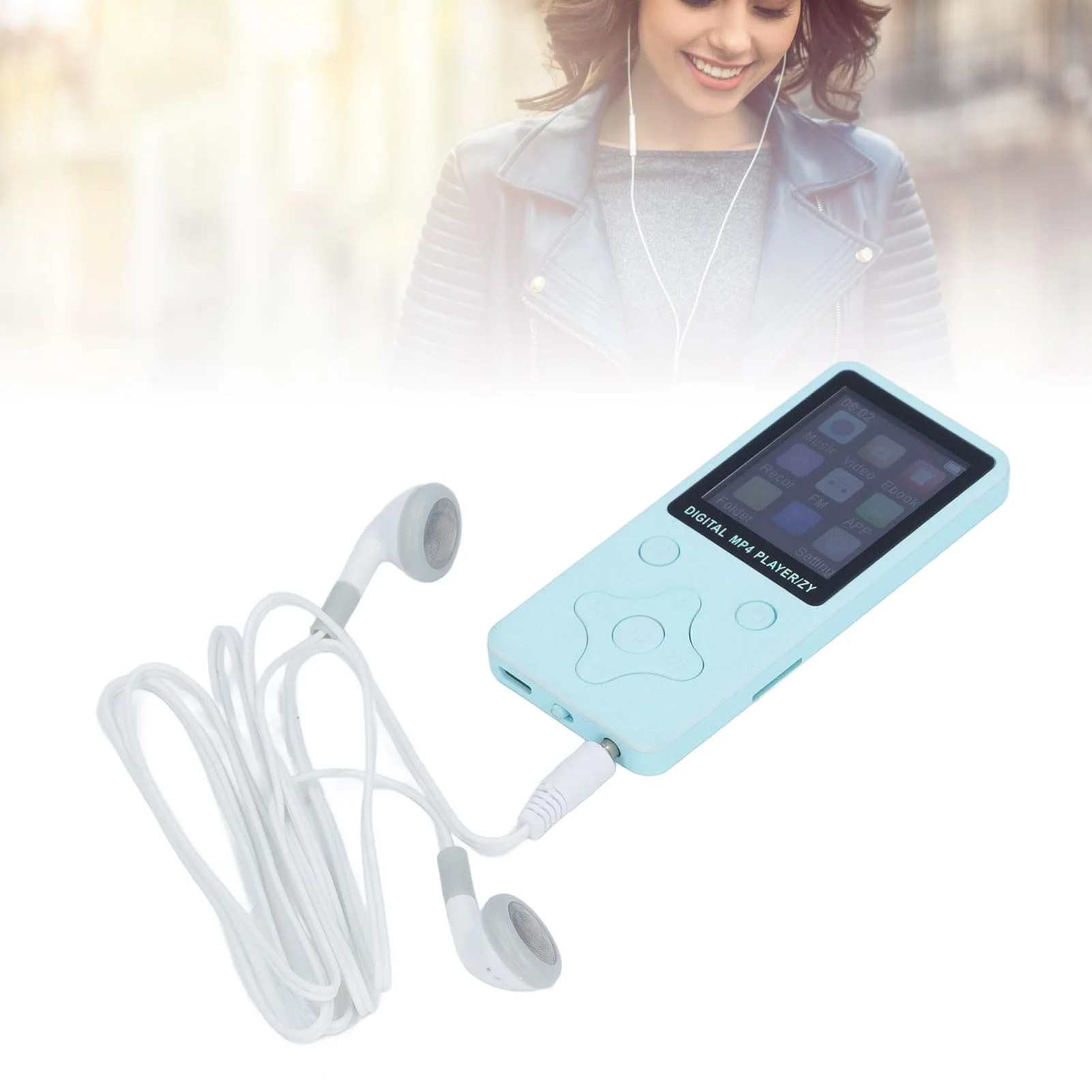 64GB MP3 Player, HiFi Lossless Sound Portable MP3 Player with 64GB Memory, 1.8 Inch LCD Screen Bluetooth Music Player with FM Radio E Book Voice Record Function (Blue) Blue - Image 5