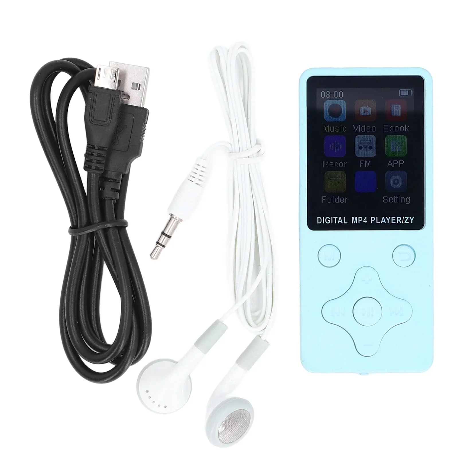 64GB MP3 Player, HiFi Lossless Sound Portable MP3 Player with 64GB Memory, 1.8 Inch LCD Screen Bluetooth Music Player with FM Radio E Book Voice Record Function (Blue) Blue - Image 7