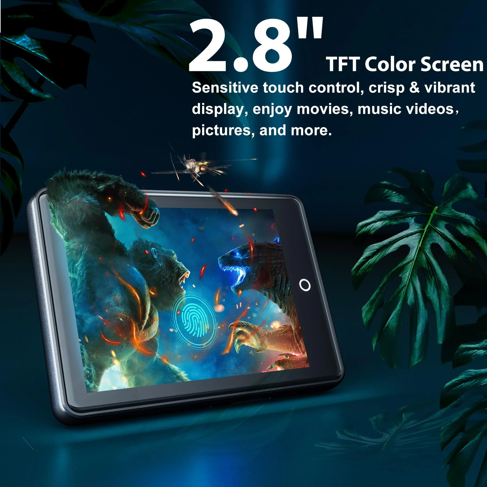 64GB MP3 Player with Bluetooth 5.3, 2.8-inch Touchscreen, Speaker, 18 Soothing Sounds Built-in, Shuffle Repeat Portable Music Player with FM Radio, Voice Recorder, Support 128GB Micro SD Card Black - Image 4
