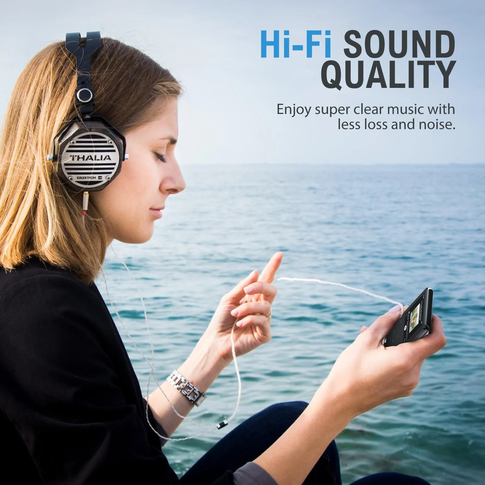64GB MP3 Player with Bluetooth 5.3, Built-in White Noise Sounds, 2.4-inch Screen, Metal Body, Portable Music Player with Speaker, FM Radio, Voice Recorder, Shuffle, Support 128GB Micro SD Card Black - Image 7