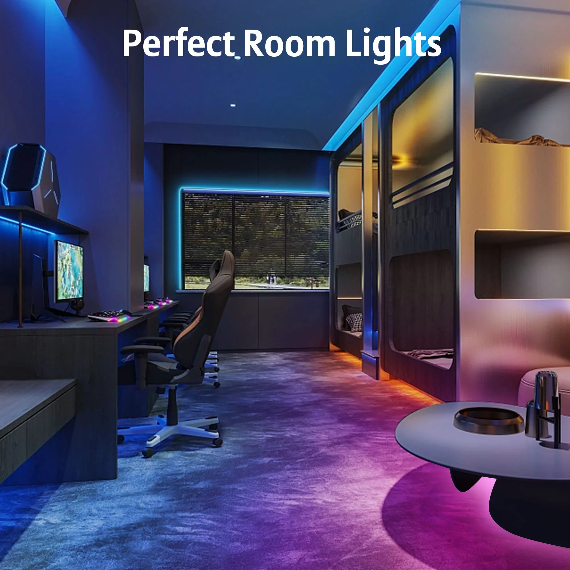 65.6ft LED Lights for Bedroom, Music Sync RGB LED Strip Lights with APP & Remote Control, Luces LED para Cuarto, Bluetooth LED Lights for Room, Home Decoration 65ft - Image 5