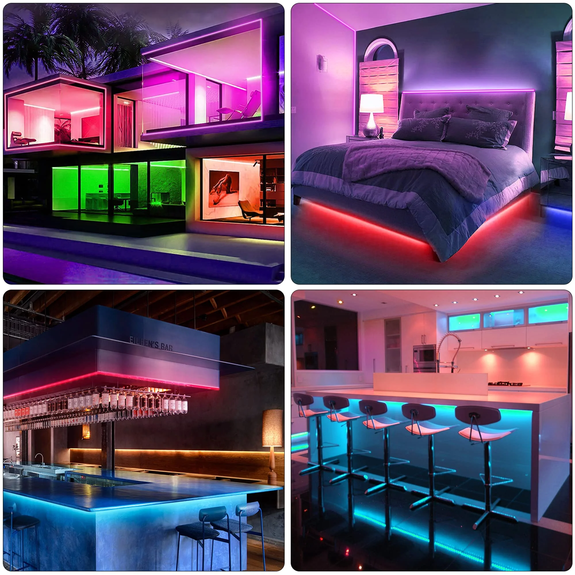 65.6ft LED Lights for Bedroom, Music Sync RGB LED Strip Lights with APP & Remote Control, Luces LED para Cuarto, Bluetooth LED Lights for Room, Home Decoration 65ft - Image 6