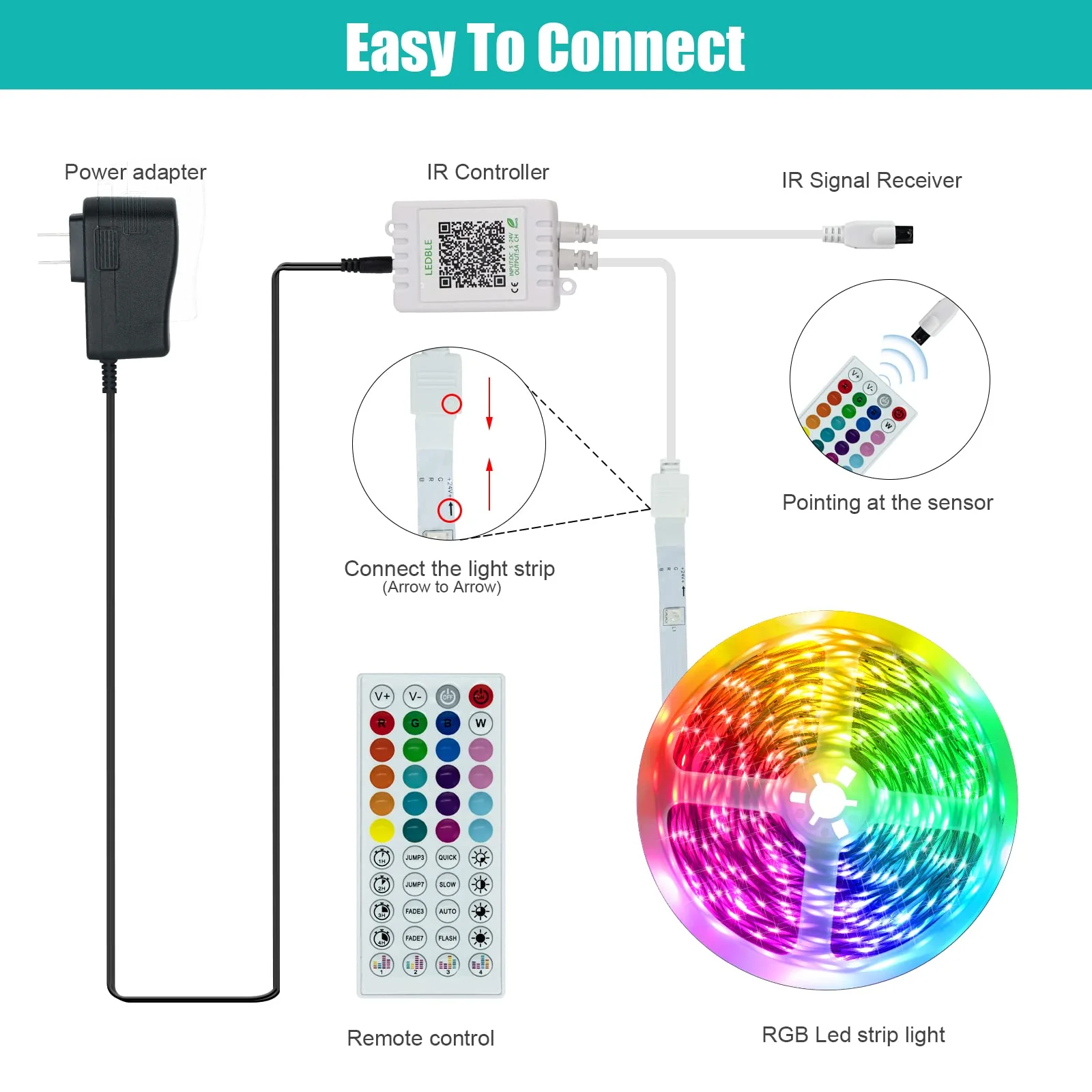 65.6ft LED Lights for Bedroom, Music Sync RGB LED Strip Lights with APP & Remote Control, Luces LED para Cuarto, Bluetooth LED Lights for Room, Home Decoration 65ft - Image 8