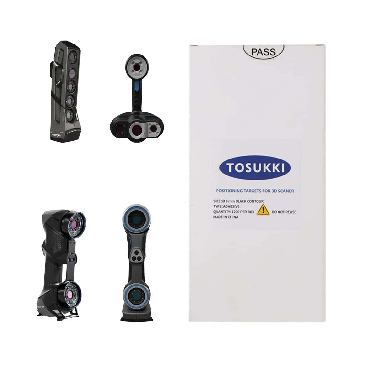 6mm Positioning Targets with Black Contour for 3D Scaner,3D scanning Markers/Dots/Stickers，Reference Point Markers/Reflection Markers/for 3D Scaning and Optical Tracking（1200 Per Box） - Image 2