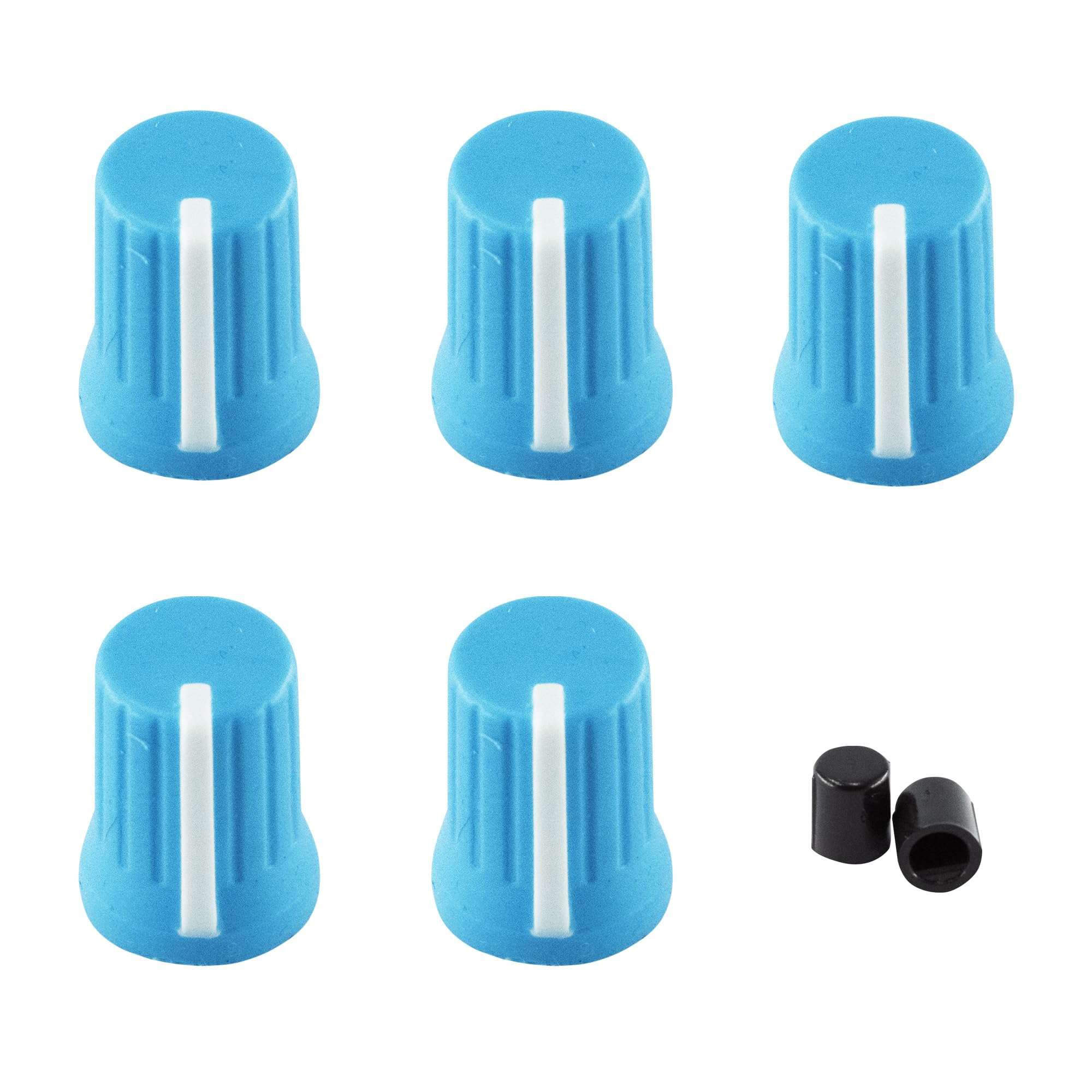 6mm Rubber Potentiometer Control Knobs Pioneer knob DJM Mixer Volume EQ Knobs for Electric Guitar DJ Controller Mixer Console Volume Tone Knobs, 5pcs, Blue 15x19mm-Blue