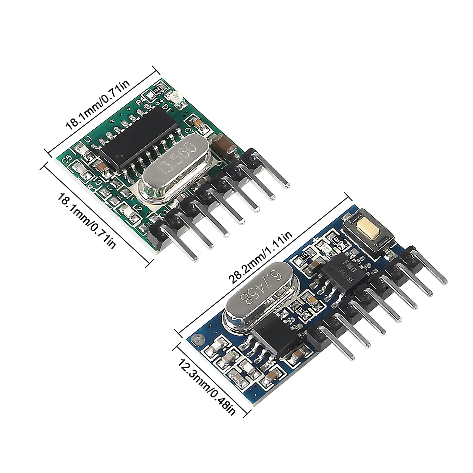 6pcs 433mhz Wireless RF Transmitter and Receiver Wireless 4 Channel Output Link Kit with 1527 Learning Code for Remote Control 433mhz RF 4 Channel - Image 4