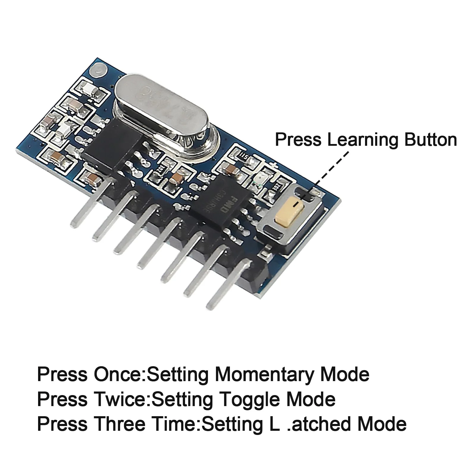6pcs 433mhz Wireless RF Transmitter and Receiver Wireless 4 Channel Output Link Kit with 1527 Learning Code for Remote Control 433mhz RF 4 Channel - Image 5