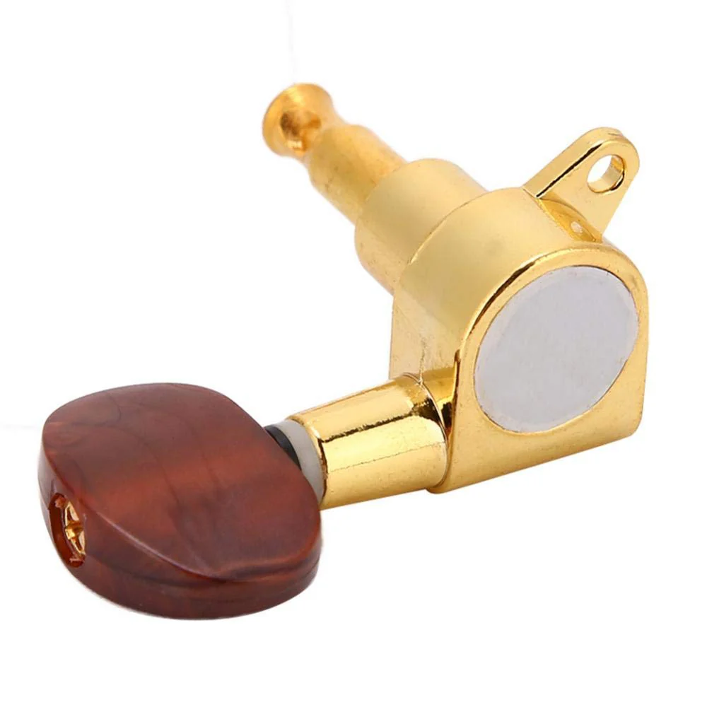 6PCS Guitar Tuning Pegs, Sealed Electric Guitar String Tuning Pegs Keys Machine Head Tuners Set(Gold) Acoustic Tuners Dangelico Tuners Vintage Locking Tuners 6 Inline Guitar Tuner - Image 2