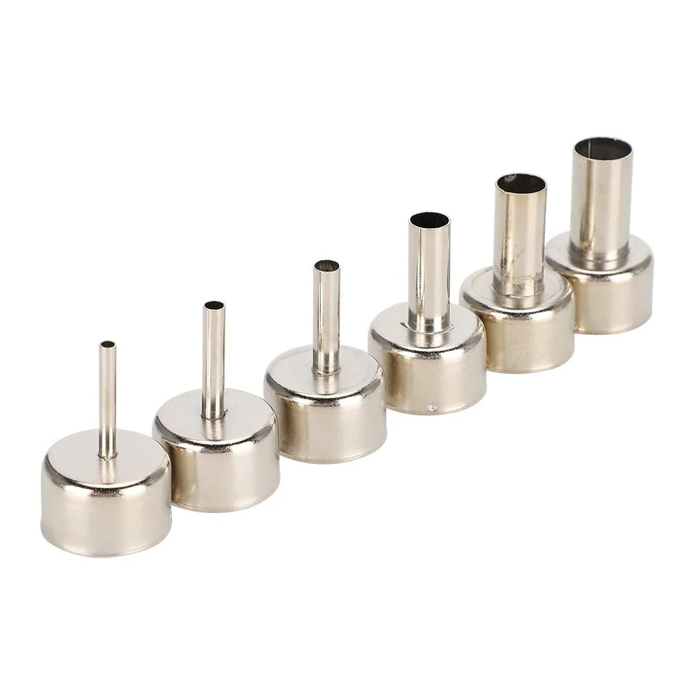 6pcs Hot Air Gun Nozzle 858 Heat Gun SMD Rework Station Accessory 3/4/5/8/10/12mm,Hot Air Gun Nozzle Satisfy Various Soldering and Repair Requirement. - Image 5