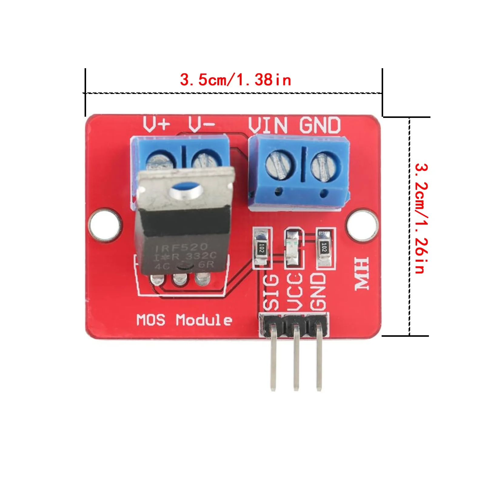 6pcs MOSFET Driver Module 3.3V / 5V MOSFET Driver Modules PWM Driver Boards LED Output 0-24V Button Drive - Image 2