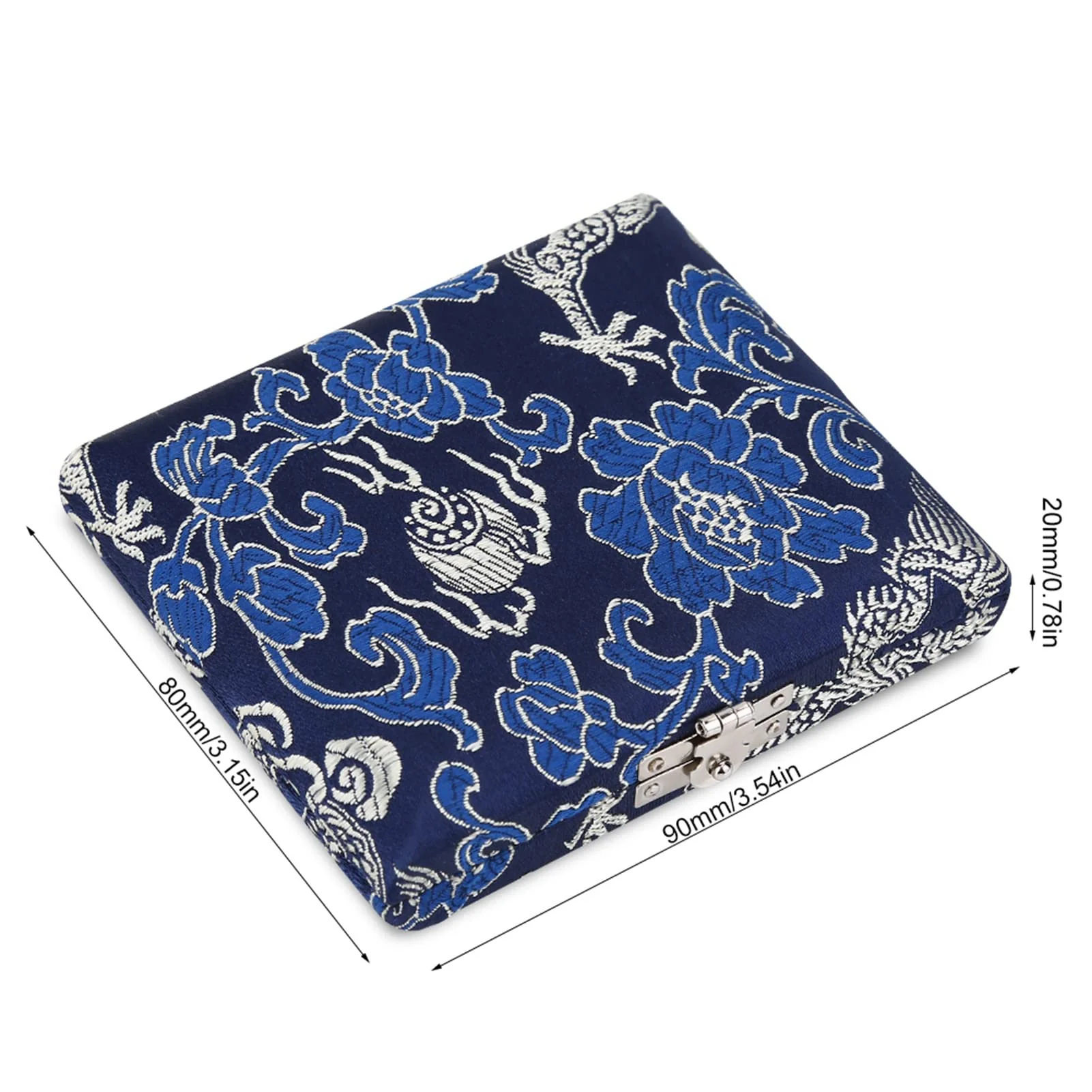 6pcs Oboe Reeds Case, Portable Wooden Silk Cloth Cover Case Holder Storage Box for Oboe Equipment (Blue) - Image 5