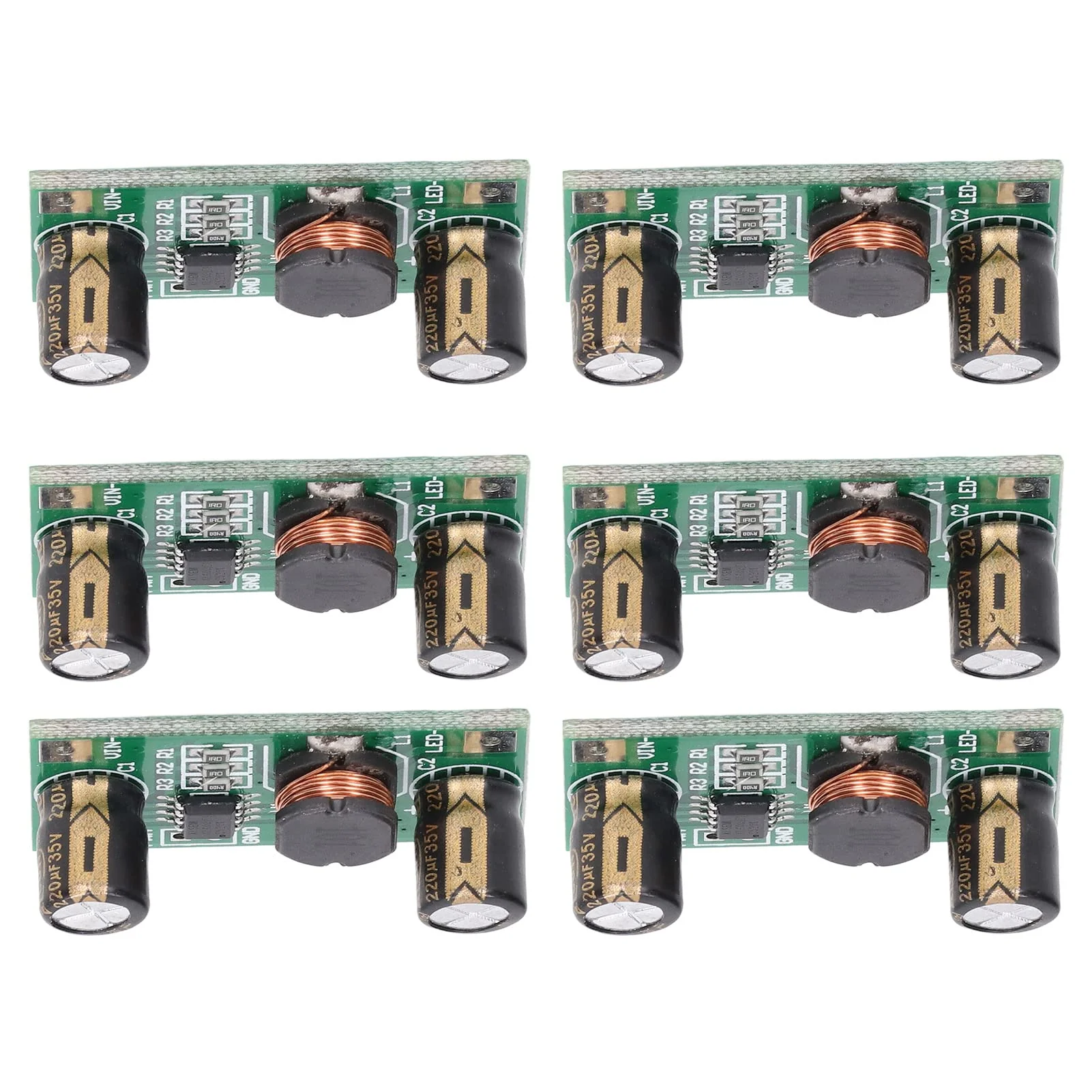 6pcs PWM Dimmable LED Driver Module 700mA Constant Current Controller DC 5-35V Input Voltage for 2W/3W LED Modules, Default - Image 3