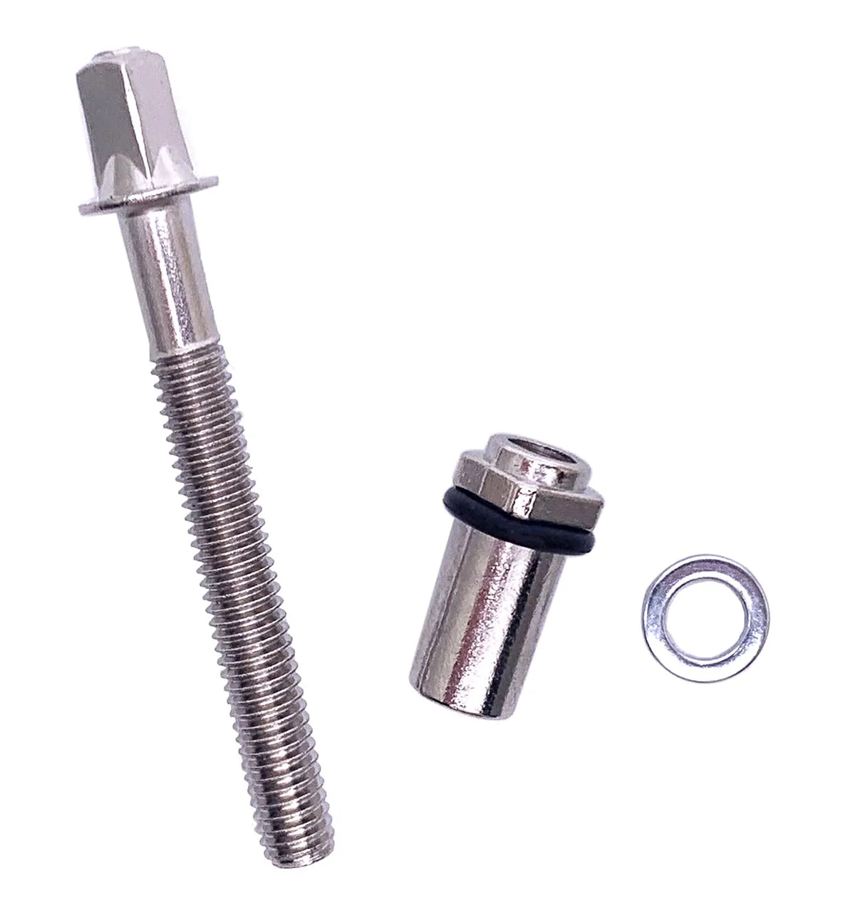6Pcs Tension Rods Screw with Lug Nuts & O-Rings for Drum Set Parts Hardware M6 x 2-1/2Inch(60mm) 60mm - Image 2
