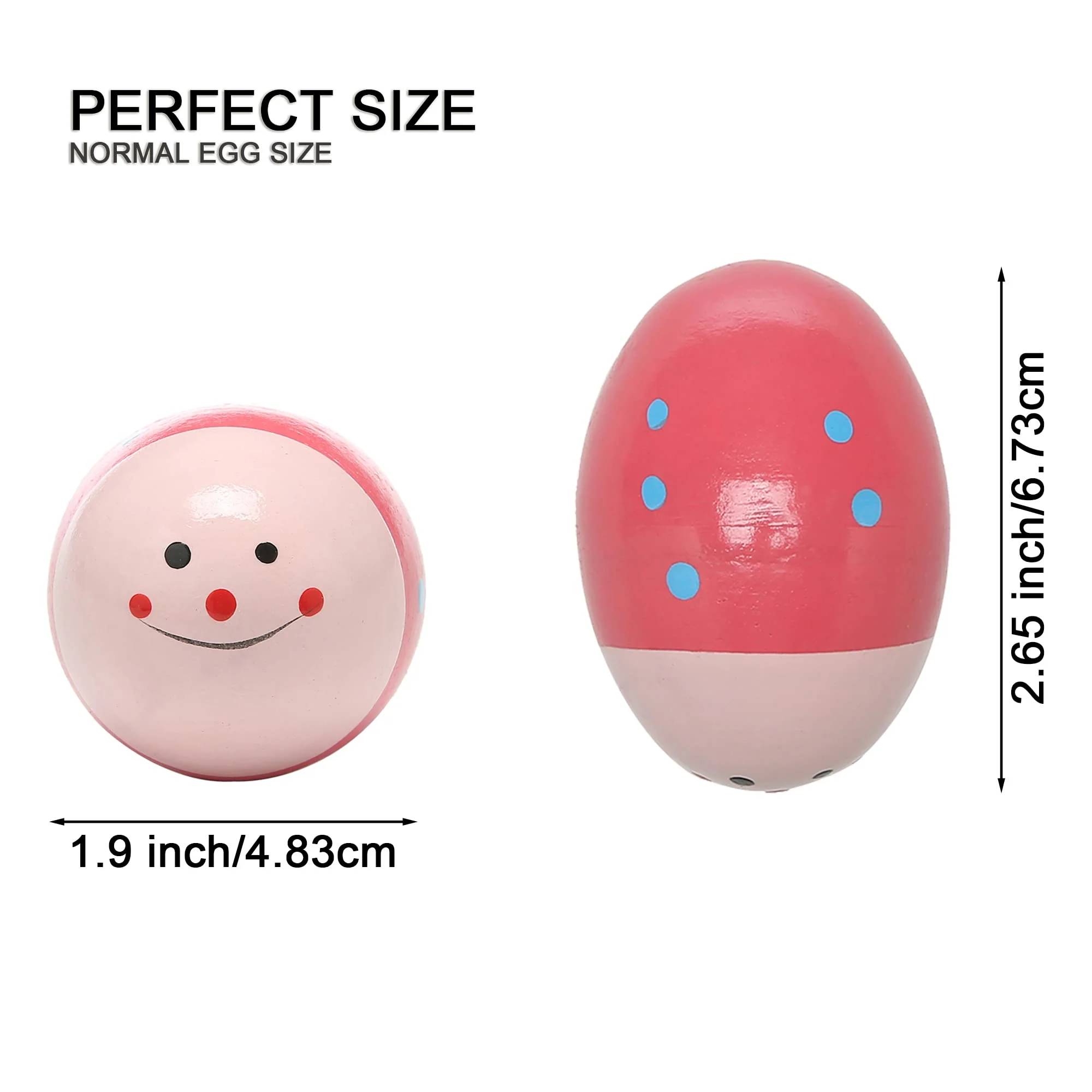 6Pcs Wooden Egg Shakers Hand Musical Maracas Percussion Instruments Multicolour 6 Pcs - Image 3