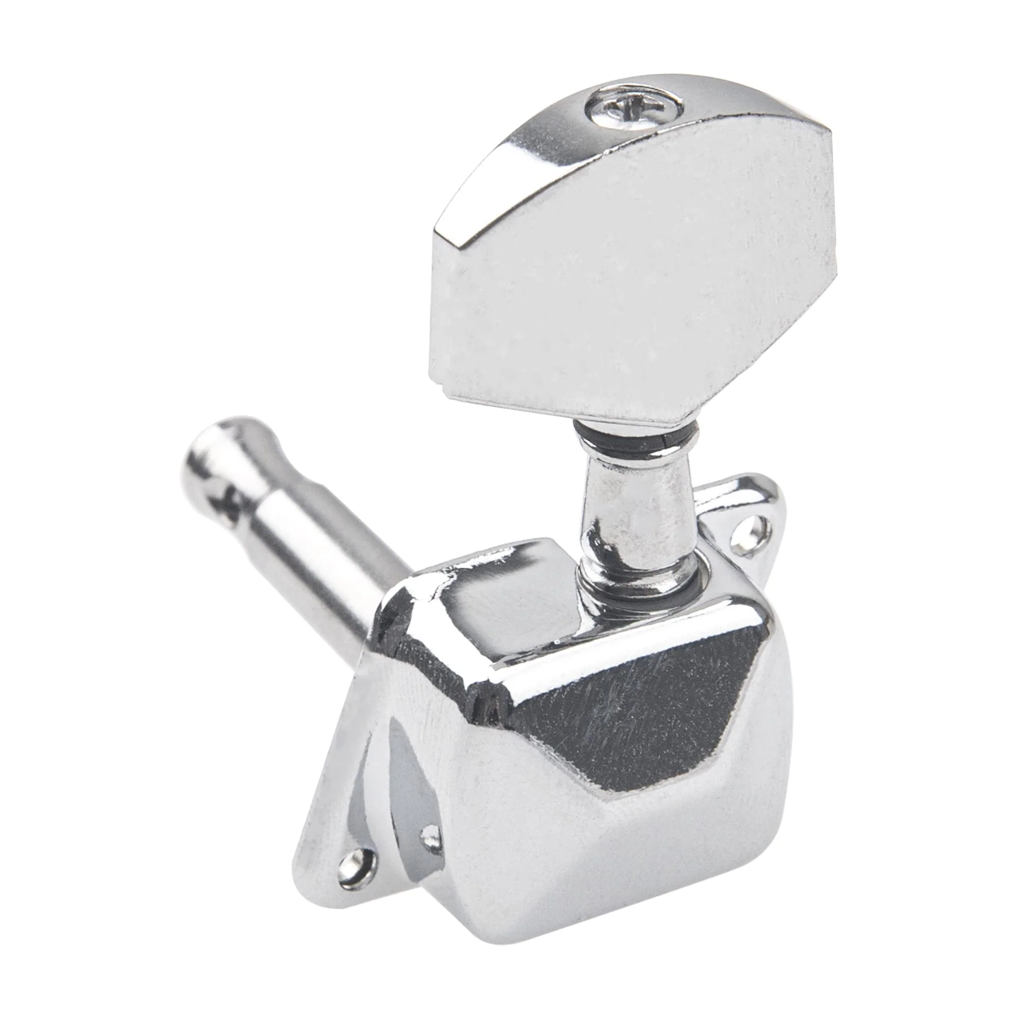 6Pcs Yootones Semiclosed String Tuning Pegs Tuning Keys Machine Heads Tuners 3L3R Compatible with Epiphone Les Paul Style Electric Guitar or Acoustic Guitar (Silver) - Image 4