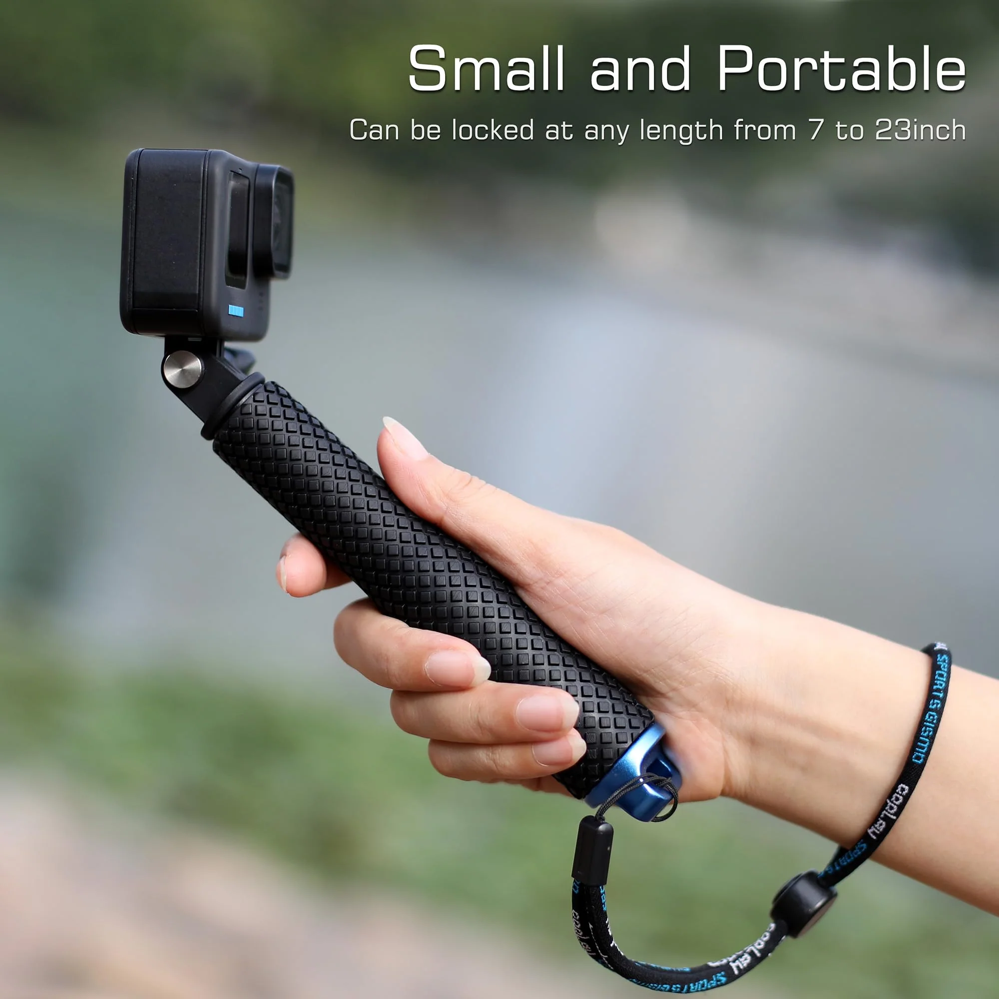 7''-23''Waterproof Pole Selfie Stick Pocket Size Underwater Handle Grip Monopod Alumium for Gopro Hero Session Max Insta360 AKASO DJI OSMO Digital Cameras 7''-23'' Stick - Image 4
