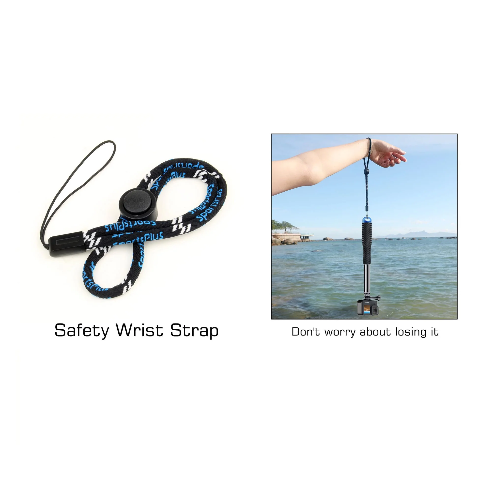 7''-23''Waterproof Pole Selfie Stick Pocket Size Underwater Handle Grip Monopod Alumium for Gopro Hero Session Max Insta360 AKASO DJI OSMO Digital Cameras 7''-23'' Stick - Image 5