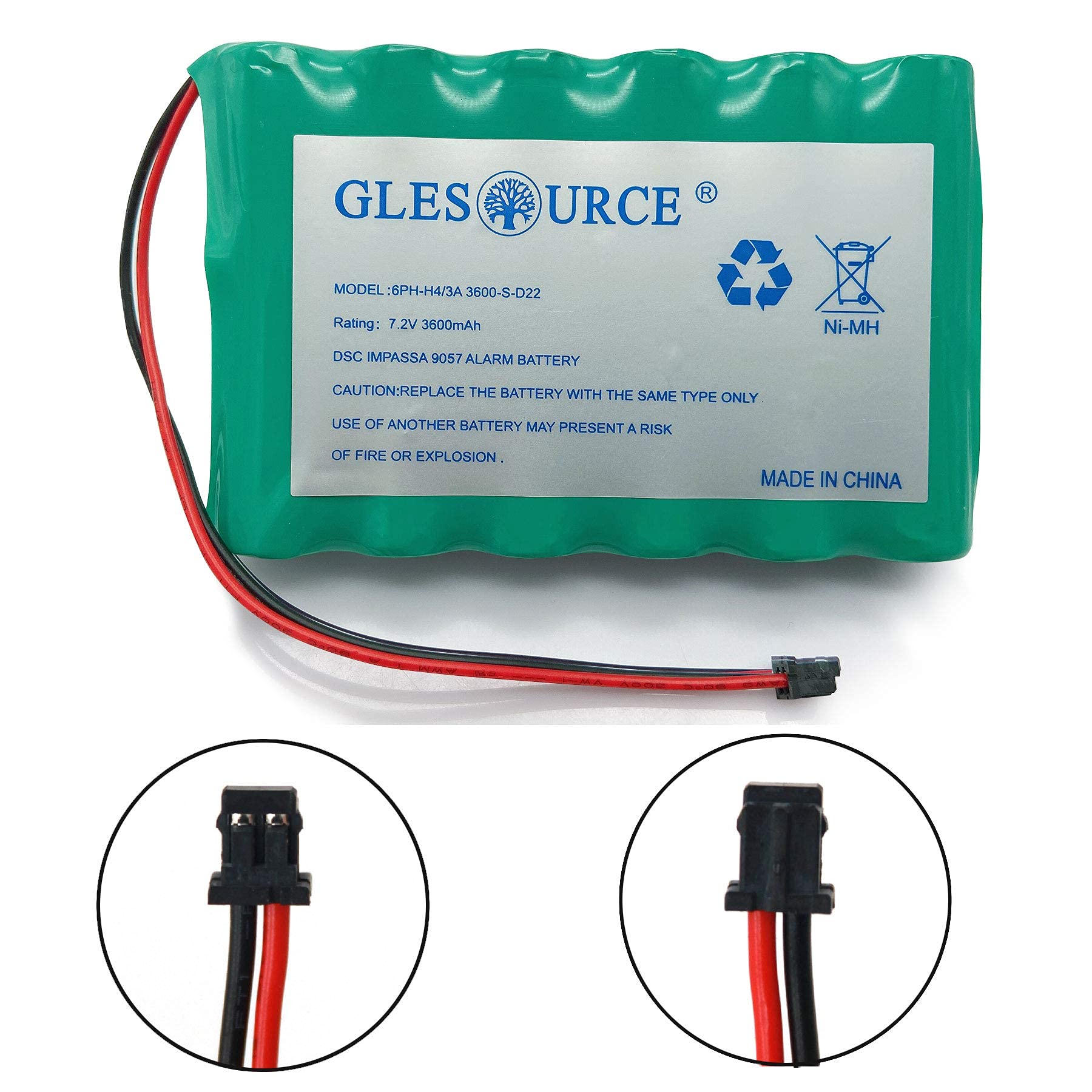 7.2V 3600mAh Battery Compatible with DSC IMPASSA SCW9057 SCW9055 6PH-H-4/3A3600-S-D22 9057 SCW-9057 SCW-9055 9057 Wireless Security System Alarm Panel - Image 4