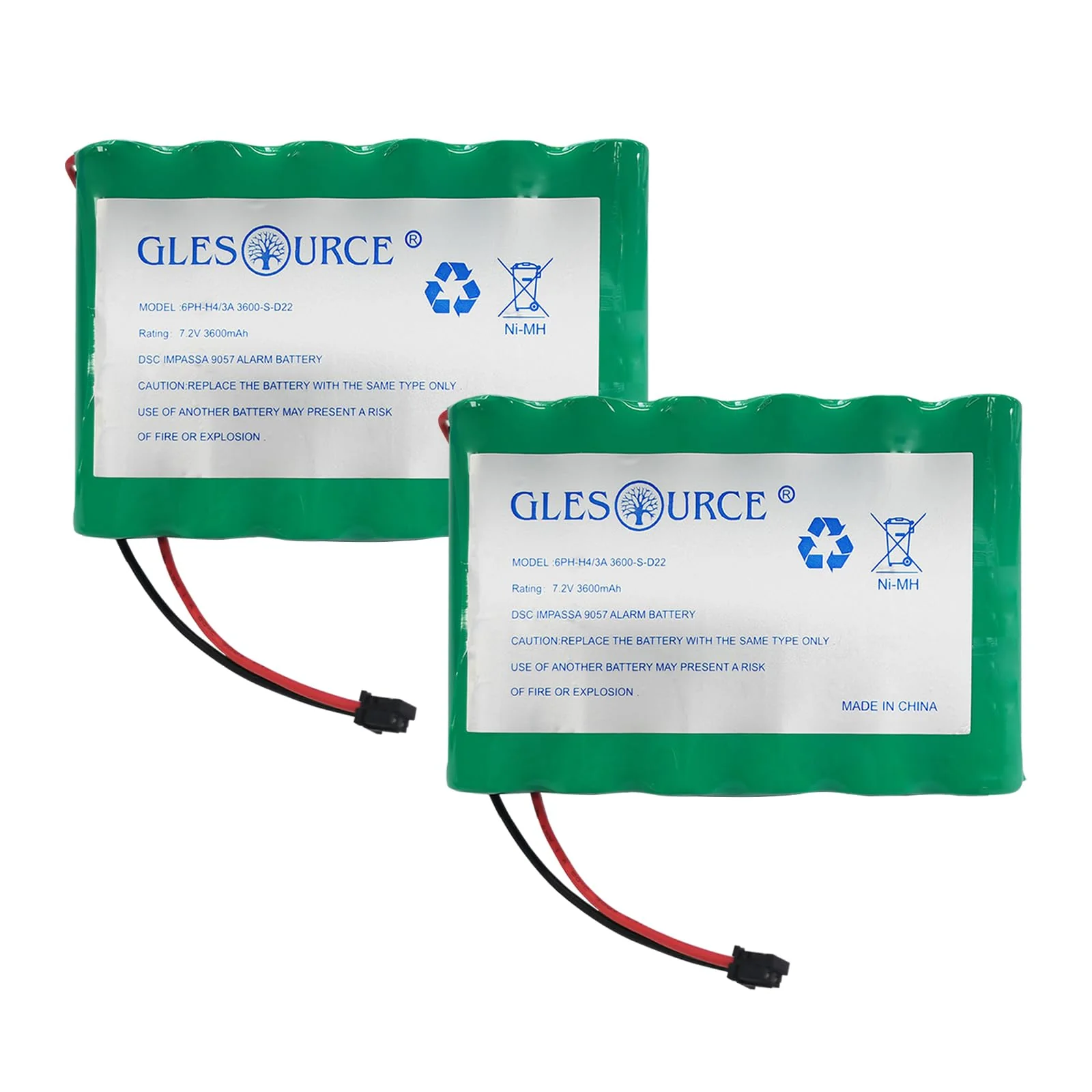 7.2V 3600mAh Battery Replacement Compatible with 6PH-H-4/3A3600-S-D22 DSC IMPASSA SCW9057 SCW-9055 ADT SCW9057G-433 Wireless Security System Alarm Panel (1 Pack) 1 PCS 7.2V 3600mAh battery - Image 6