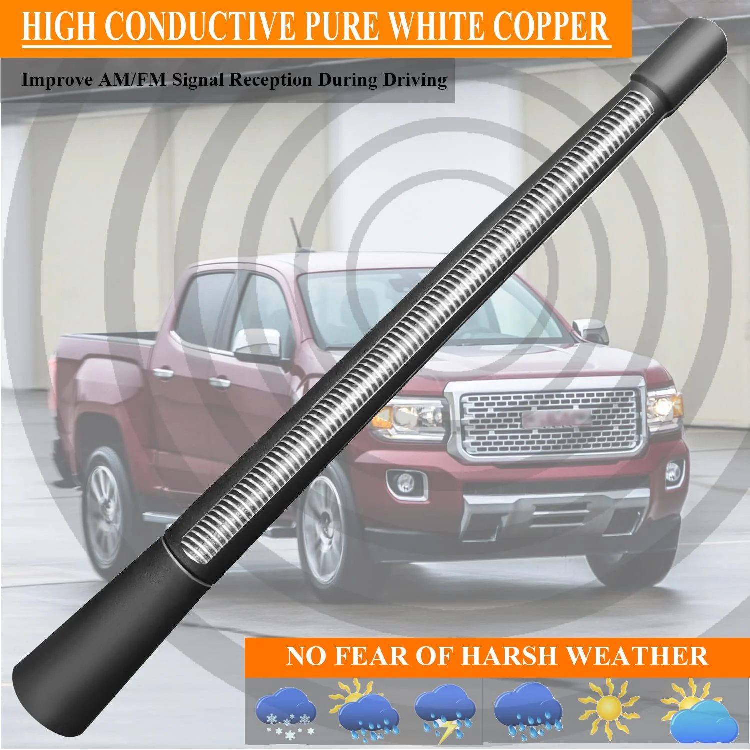 7 Inch Antenna Replacement for GMC Canyon (2015-2022), GMC Canyon Antenna, Flexible Rubber Antenna Mast - Image 5