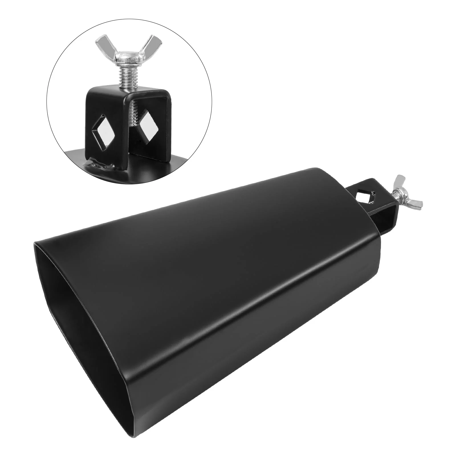 7 inch Cowbell And Cowbell Clamp For Drum Sets, Adjustable Standard Drum Cowbell Mount with Drum Stick - Image 4