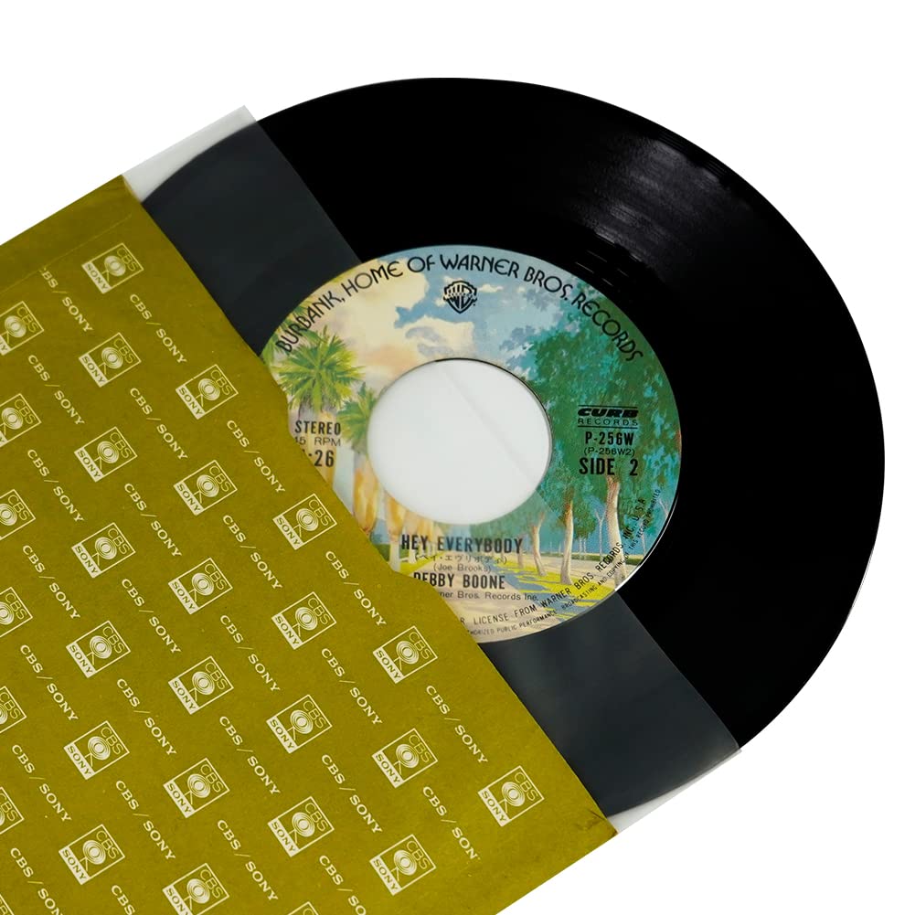 7 Inches EP Vinyl Record Inner Sleeves, 50PCS Anti Static Plastic Round Bottom Protective Sleeves for Vinyl Record, Translucent 7 inch - Image 3