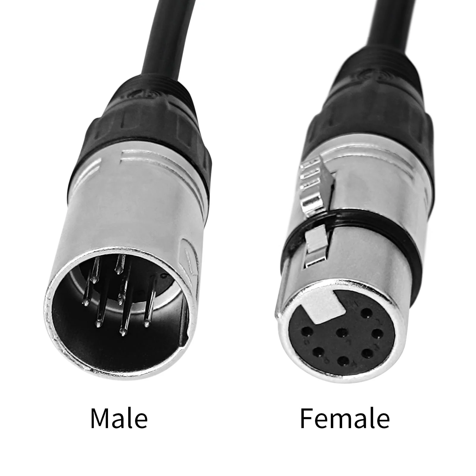 7 Pin XLR Cable, Microphone Cable 7 Pin XLR Male to Female Connector for Microphone and Audio Interface (16.4ft/5 Meter) 16.4ft/5 Meter - Image 3