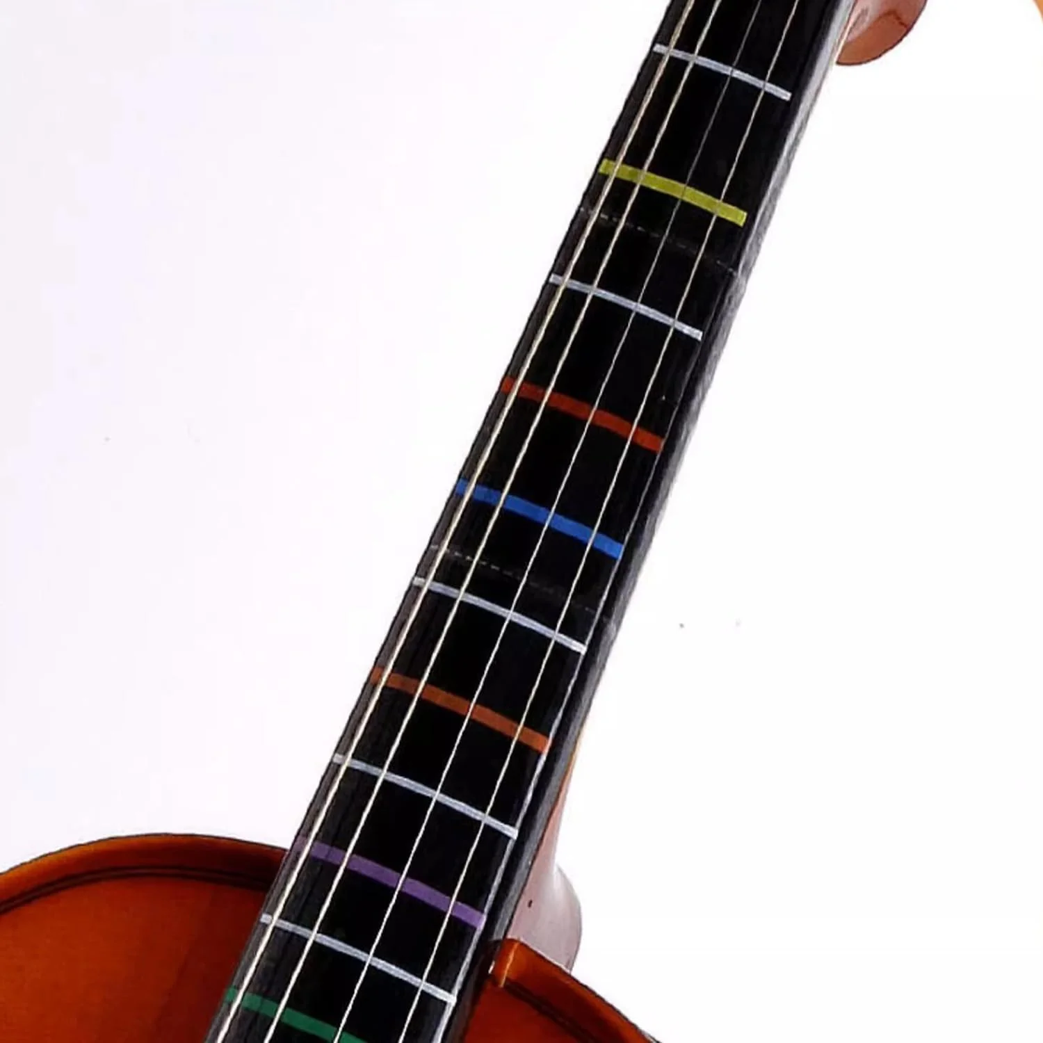 7 Rolls Violin Fingerboard Tapes, Violin Finger Guide Stickers, 216ft Cello Positions Practising Fingering Tape for Beginners Fretboard Note Positions. (7 Colors) - Image 2
