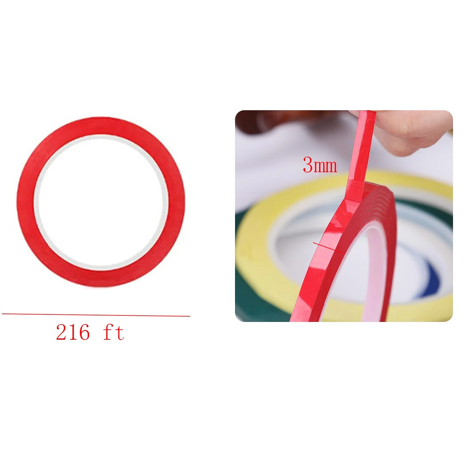 7 Rolls Violin Fingerboard Tapes, Violin Finger Guide Stickers, 216ft Cello Positions Practising Fingering Tape for Beginners Fretboard Note Positions. (7 Colors) - Image 4