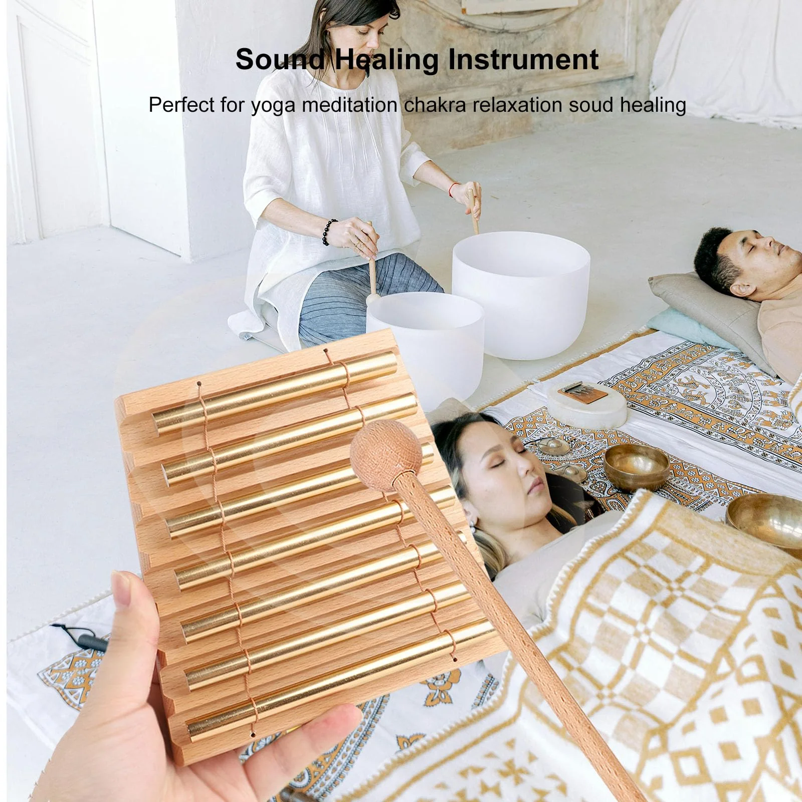 7 Tone Hand Chime Bell Sound Healing Instrument For Yoga Meditation Chakra Relaxation Mindfulness - Image 6