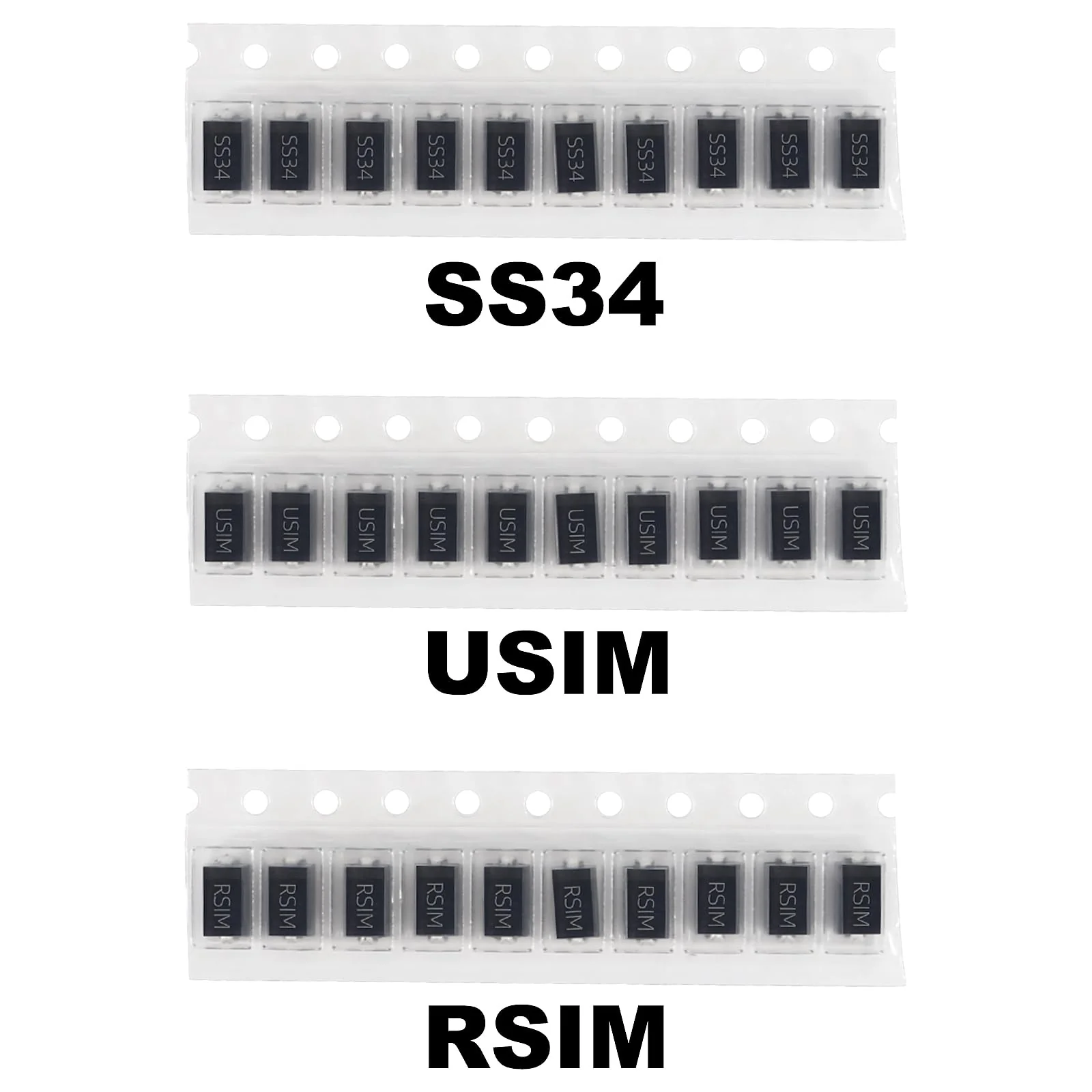 7 Values of Diodes 70PCS SMA M1 M4 M7 SS14 SS34 US1M RS1M SMD Fast Switching Schottky Rectifier Diode Assortment Set Electronic Components Assortment Set 7 values SMA M1 series - Image 5