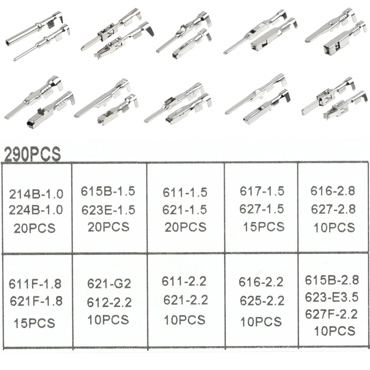 708 Piece Connector Pins Kit, Car Plug Pin Accessories 1/1.5/1.8/2.2/2.8/3.5 mm, Male and Female Wire Seals, Removal Tool Set for Motorcycles, Cars and Boats - Image 6