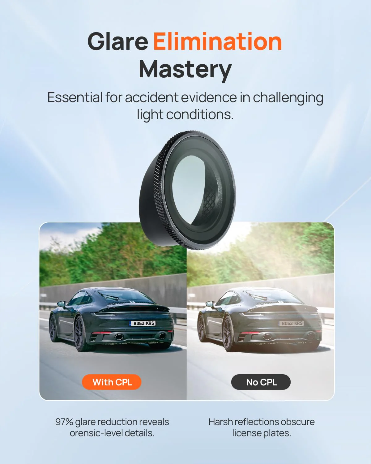 70mai Magnetic CPL Filter for 4K Omni X800 Dash Cam - Anti-Glare Polarizing Lens with Snap-On Design, Scratch-Resistant & Enhance Clarity - Image 2
