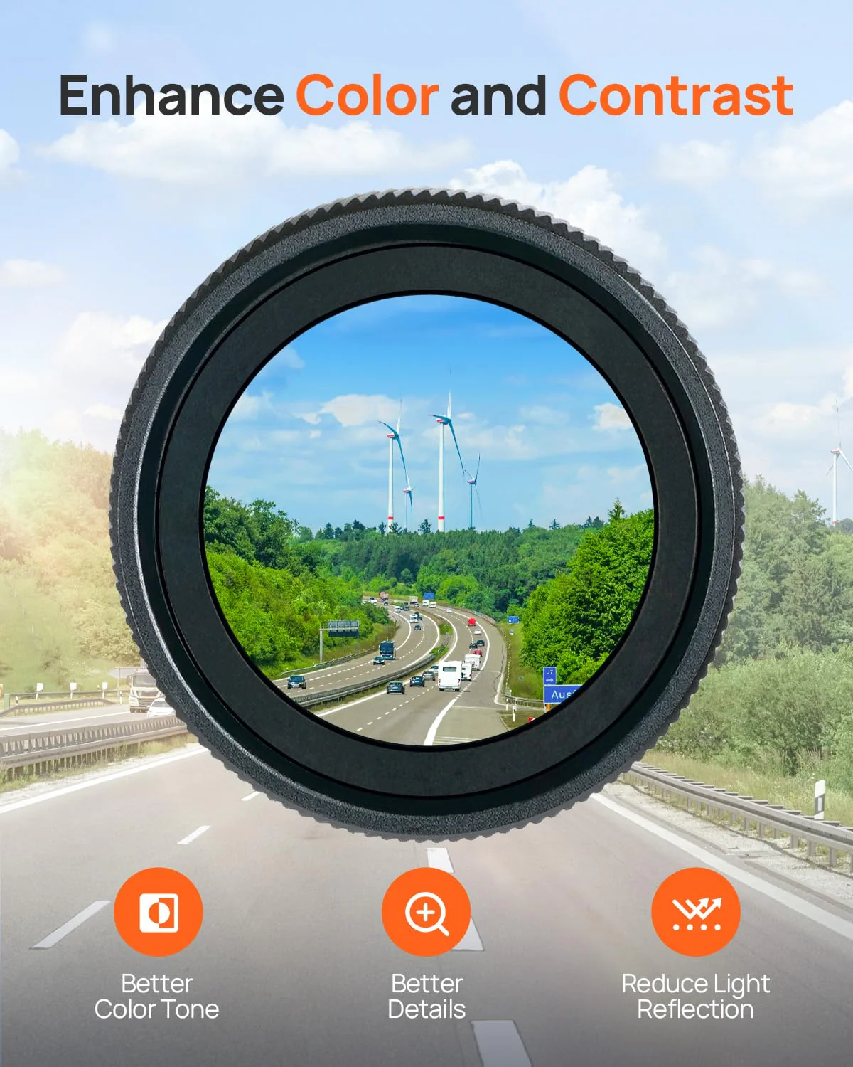 70mai Magnetic CPL Filter for 4K Omni X800 Dash Cam - Anti-Glare Polarizing Lens with Snap-On Design, Scratch-Resistant & Enhance Clarity - Image 4