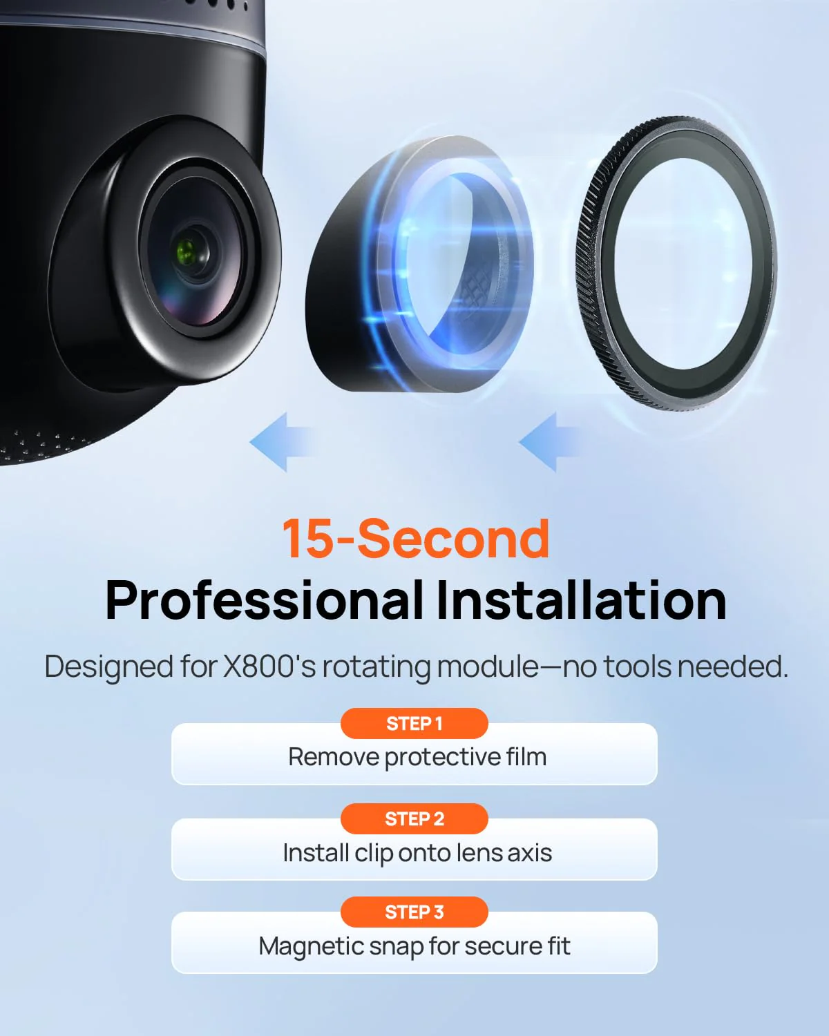 70mai Magnetic CPL Filter for 4K Omni X800 Dash Cam - Anti-Glare Polarizing Lens with Snap-On Design, Scratch-Resistant & Enhance Clarity - Image 5