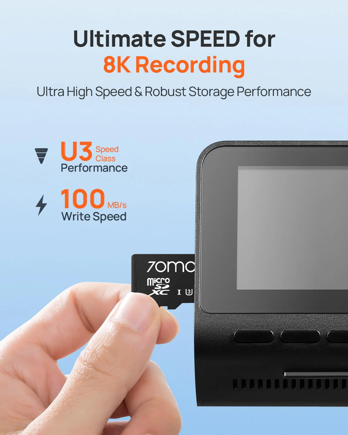 70mai Micro SD Card 64GB Memory Card, Up to 100MB/s, Suitable for 70mai Dash Cam 1S, Lite 2, M300, A400, A500S, A510, A410, A800s, A810 64 GB - Image 2