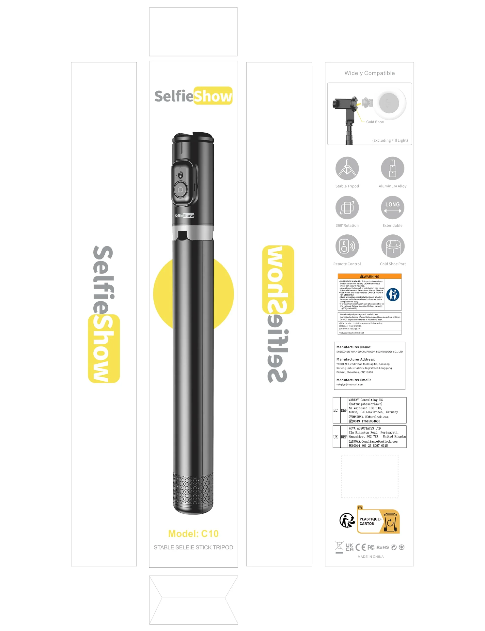 72" Cell Phone Selfie Stick Tripod, Aluminum Phone Tripod All-in-1 with Integrated Remote, Portable Extendable Smartphone Tripod Stand Lightweight Travel Tripod Compatible with iPhone 15/14/13/Android - Image 10