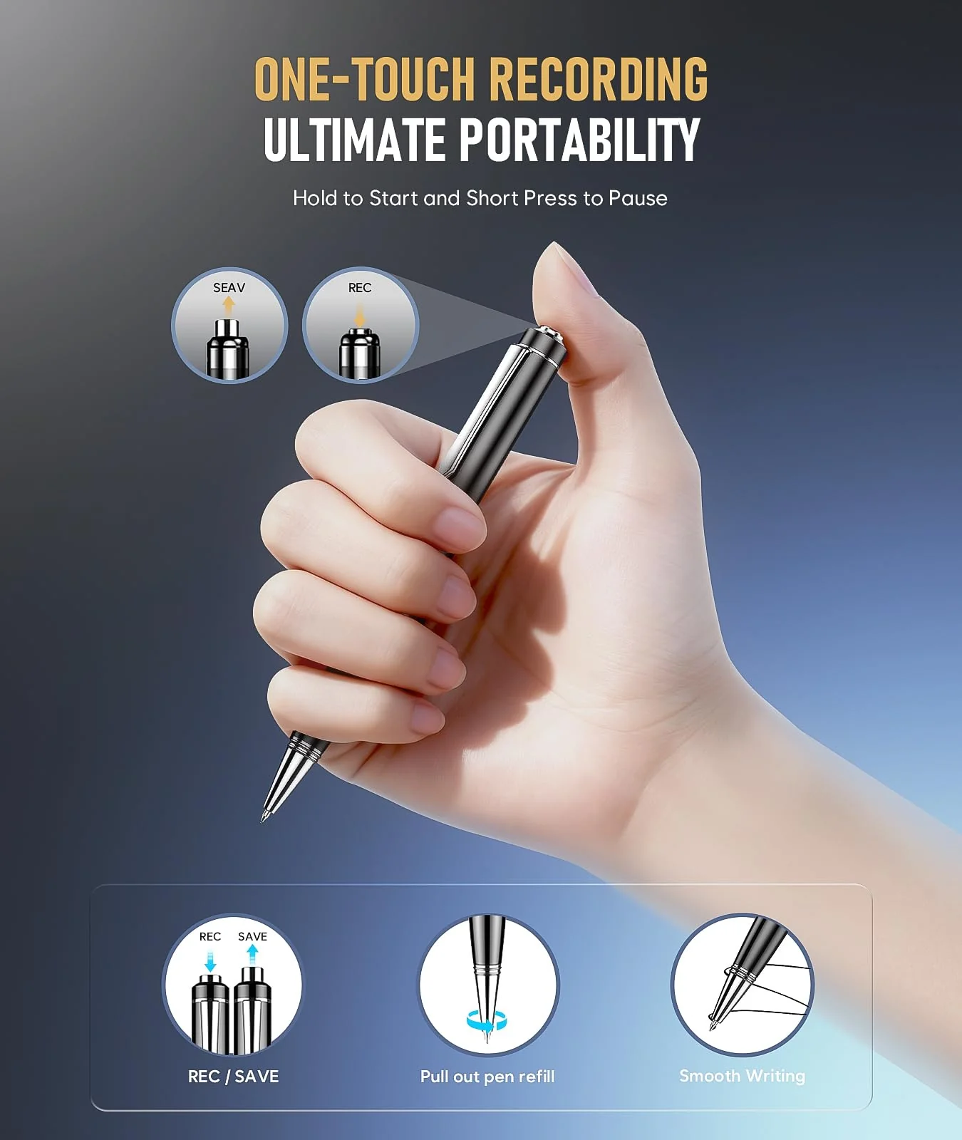 72GB Digital Voice Recorder, Audio Recorder with 25H Battery Life, Playback & Voice Activation Recording Device, Voice Activated Recorder with AI Noise Reduction for Lectures/Meetings/Interviews 72GB - Image 4