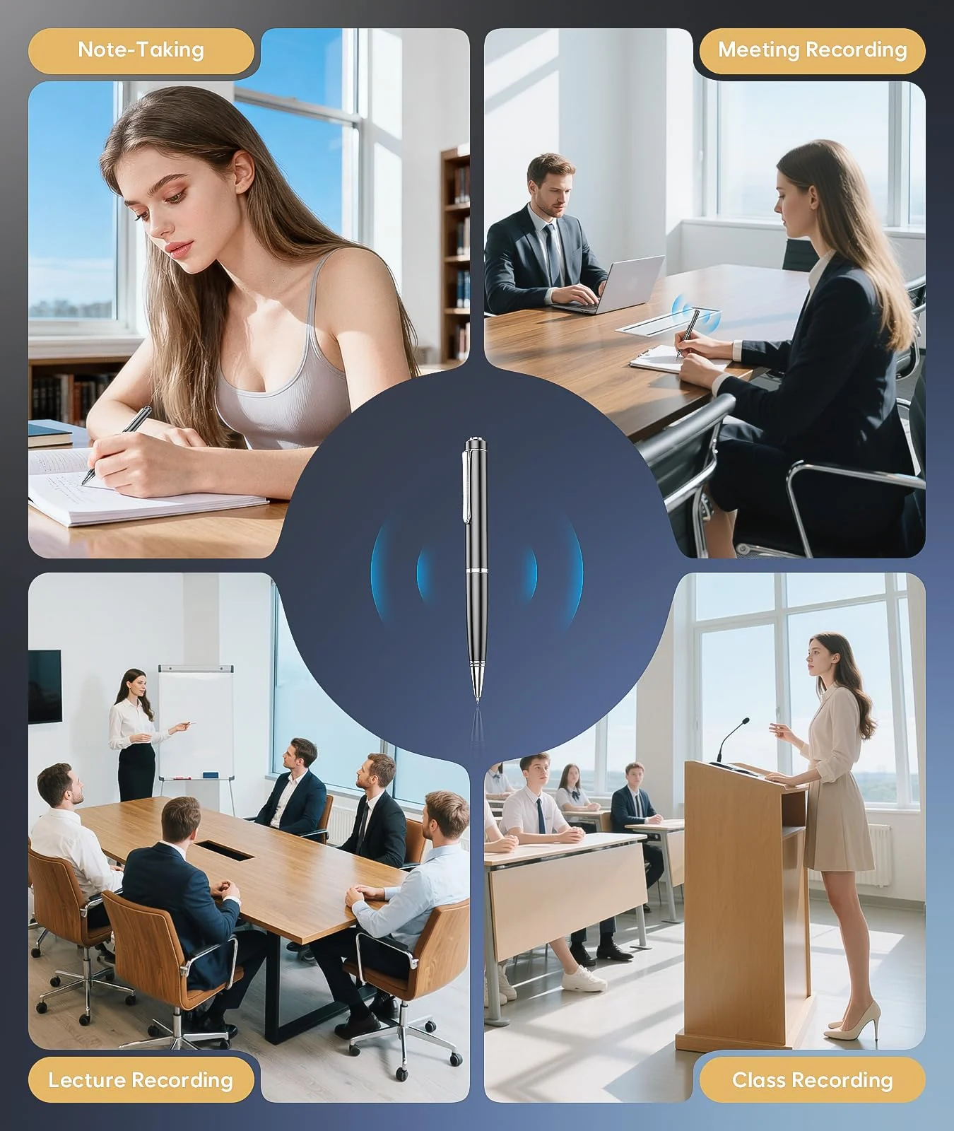 72GB Digital Voice Recorder, Audio Recorder with 25H Battery Life, Playback & Voice Activation Recording Device, Voice Activated Recorder with AI Noise Reduction for Lectures/Meetings/Interviews 72GB - Image 8