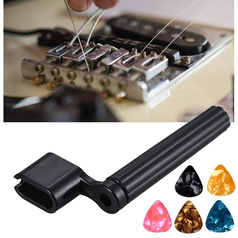 72PCS Guitar Tool Kit，Professional Guitar Repairing Maintenance Tool Kit with Guitar Strings Picks Bridge Pins Gauge Guitar Accessories Gift for Acoustic Guitar Electric guitar Ukulele Bass Banjo - Image 3