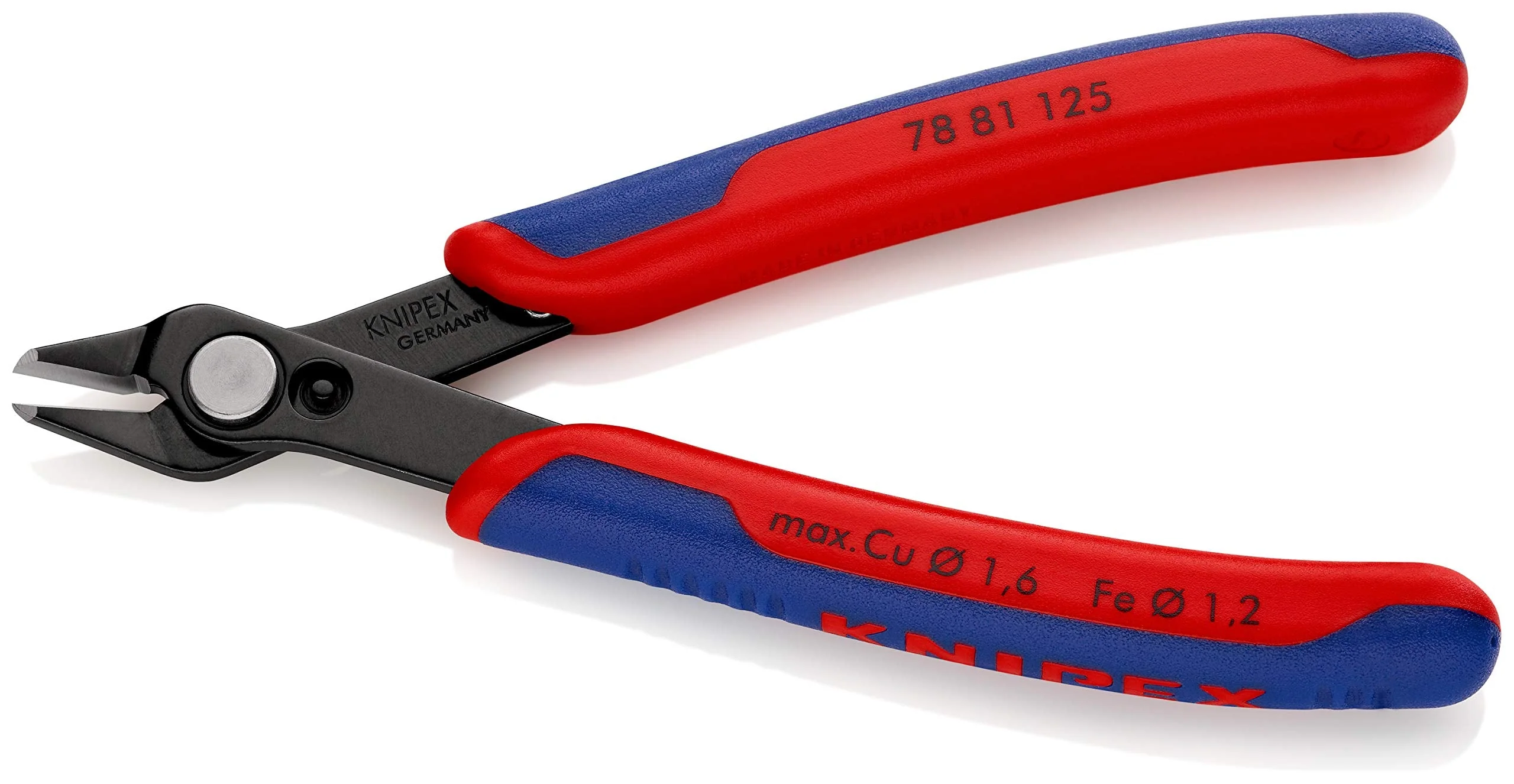 78 81 125 SB Electronics Cutter "Super-Knips" 4, 92" with Bevel In Blister Packaging Multi-colour Burnished with very small facet - Image 2