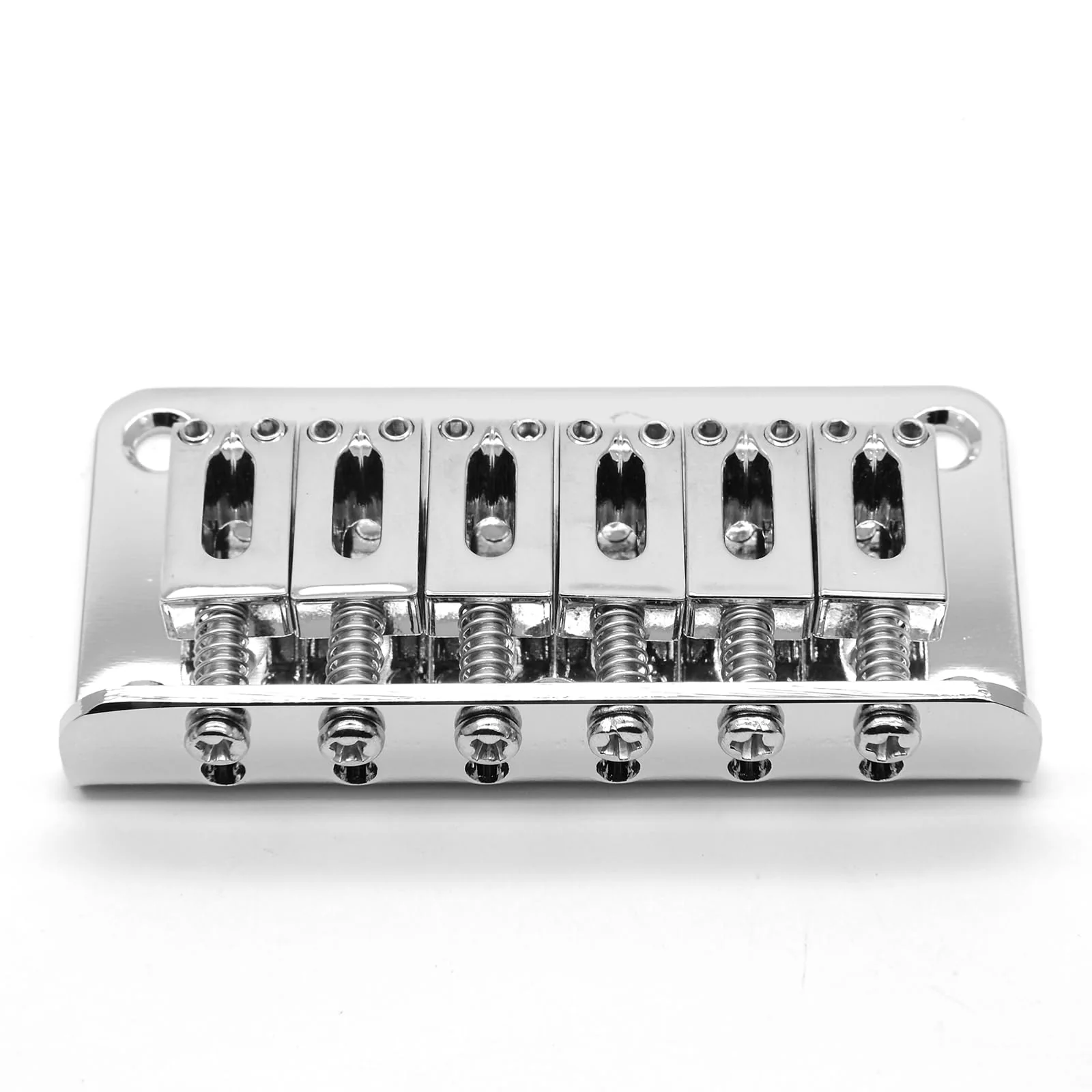 78mm Fixed Hardtail Bridge for 6 String Fender Strat Tele Electric Guitar (Chrome) Chrome - Image 2