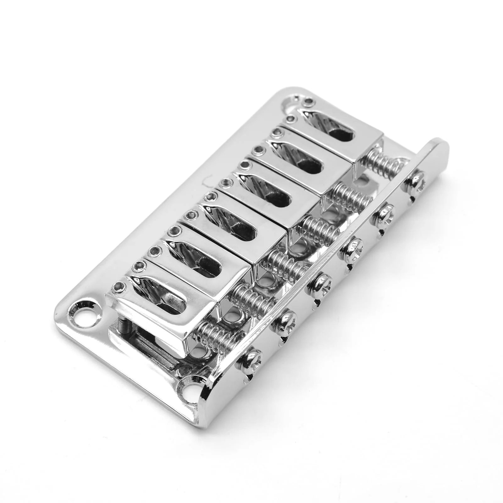 78mm Fixed Hardtail Bridge for 6 String Fender Strat Tele Electric Guitar (Chrome) Chrome - Image 3