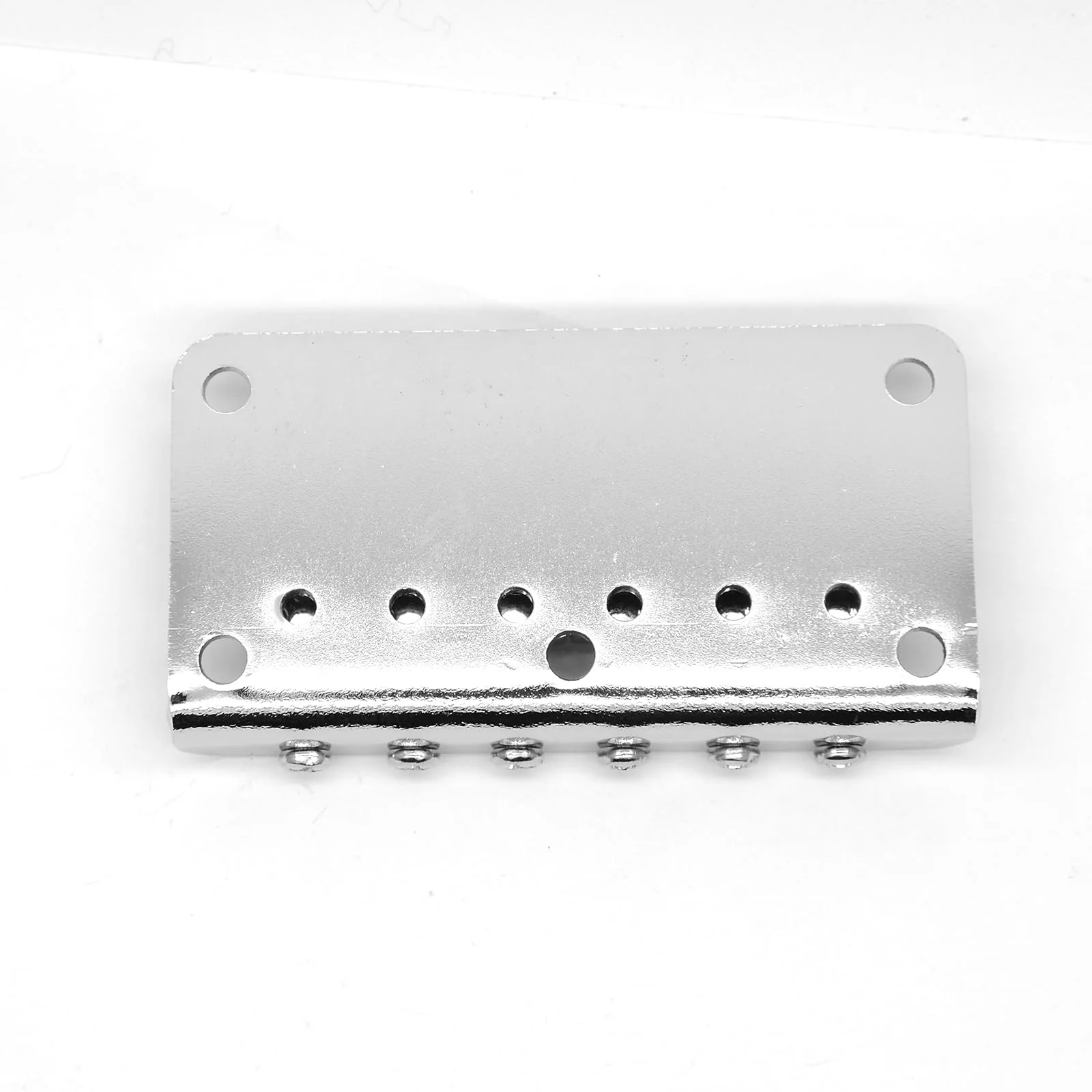 78mm Fixed Hardtail Bridge for 6 String Fender Strat Tele Electric Guitar (Chrome) Chrome - Image 4
