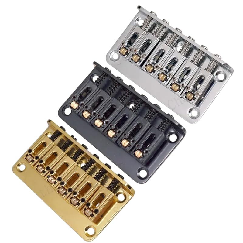 78MM Guitar Fixed Hardtail Bridge with Roller Saddles Fit Stratocaster Strat (Chrome) Chrome - Image 6