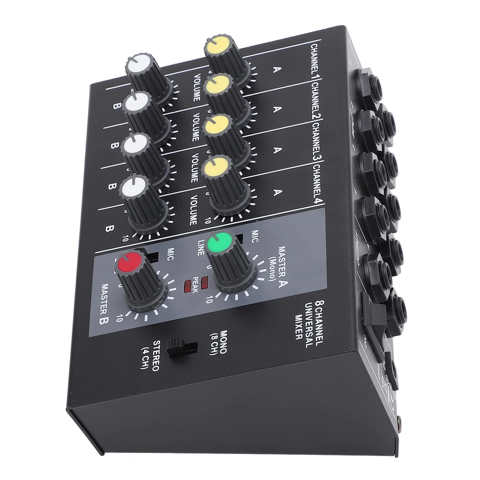 8 Channel Audio Mixer Low Noise Mono Stereo Input DC 12V 6.35mm Interface US Plug 110-240V Powered - Image 9