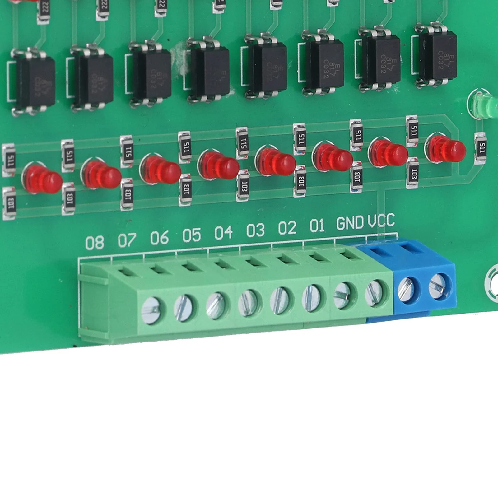 8 Channel Optical Isolation Module 24V to 5V Optocoupler PLC Signal Converter Board for Signal Isolation optical module optical module board rails - Image 5