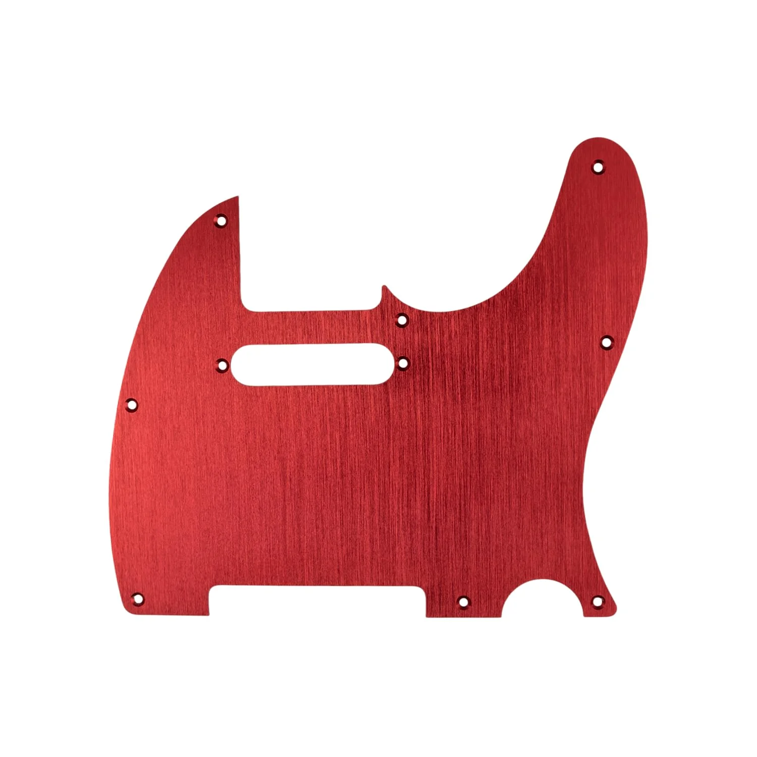 8 Hole Anodized Aluminum Tele Pickguard Scratch Plate for USA/Mexican Fender American Standard Telecaster Modern Style Electric Guitar (Red) Red-1ply (Anodized Aluminum) - Image 2