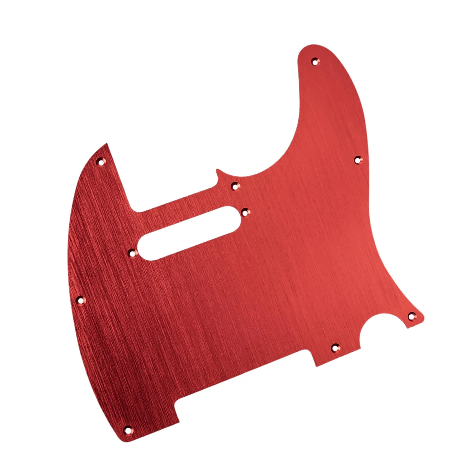 8 Hole Anodized Aluminum Tele Pickguard Scratch Plate for USA/Mexican Fender American Standard Telecaster Modern Style Electric Guitar (Red) Red-1ply (Anodized Aluminum) - Image 3